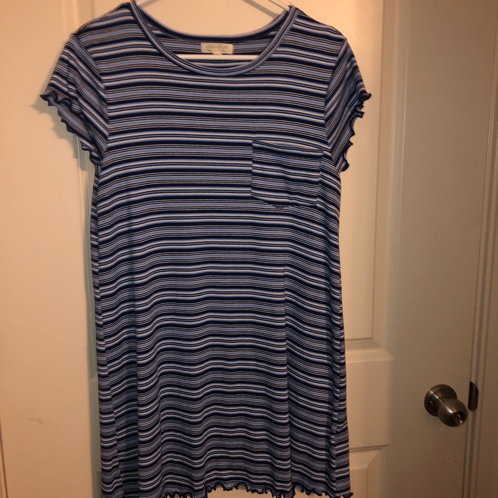 Blue striped dress from Macy’s